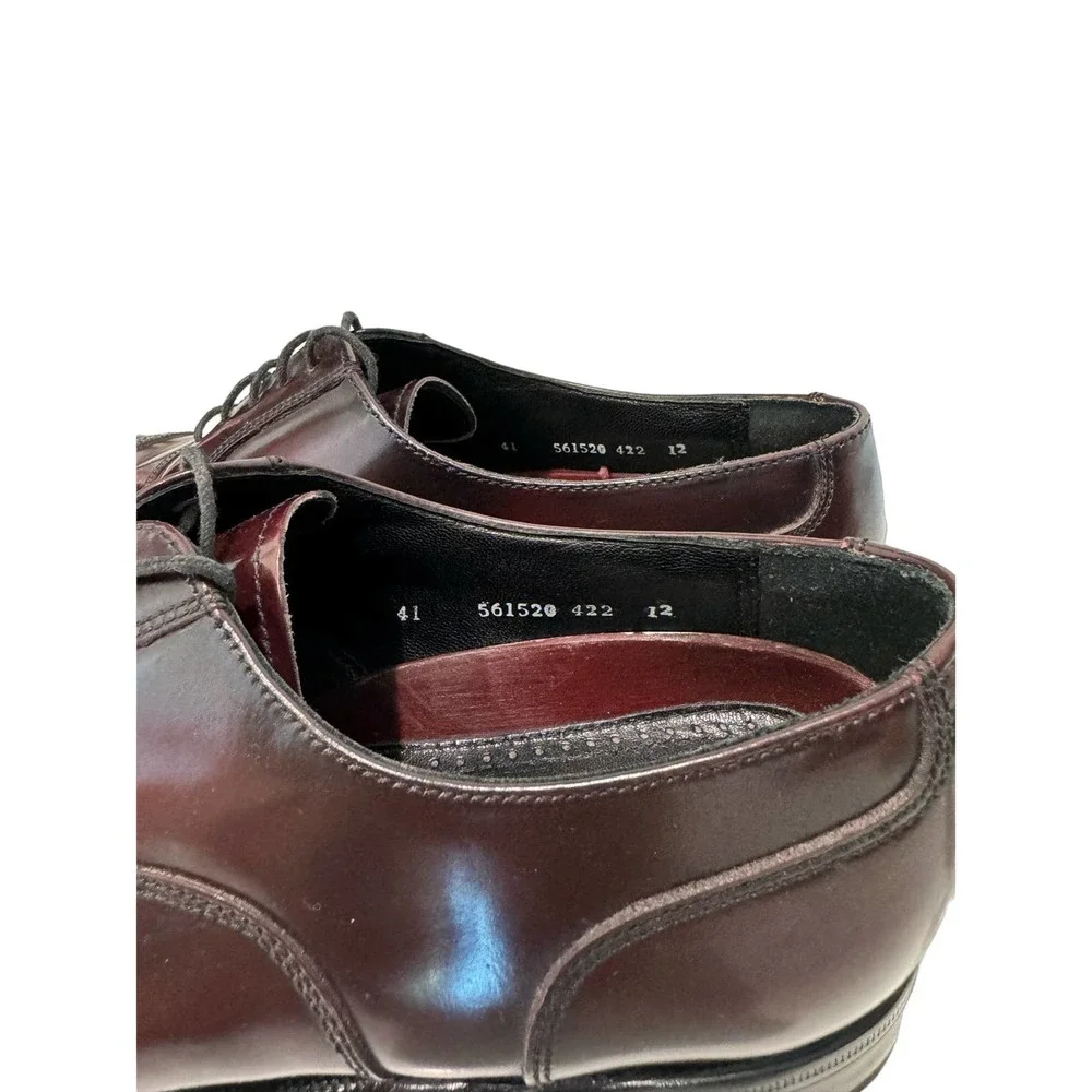 NWOT Florsheim Size EU‎ 41 (US 8) Brown Burgundy Leather Oxfords Dress Shoe